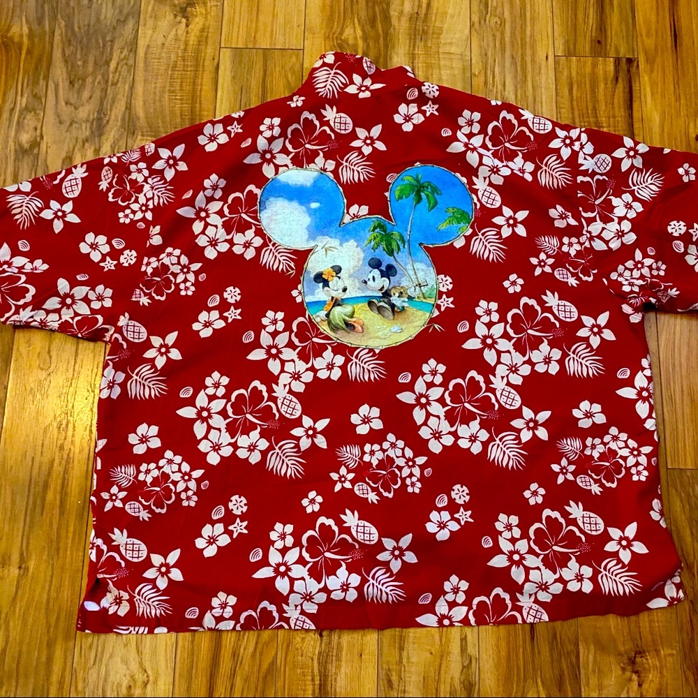 Vintage Disney Mickey and Minnie Hawaiian Shirt XL